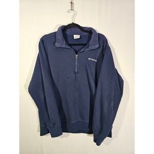 Gorpcore Columbia Quarter Zip Pullover Sweatshirt Mens Large Navy XM6174